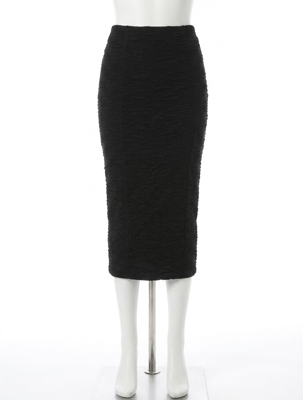 NEW GOOD AMERICAN ruched midi skirt in black